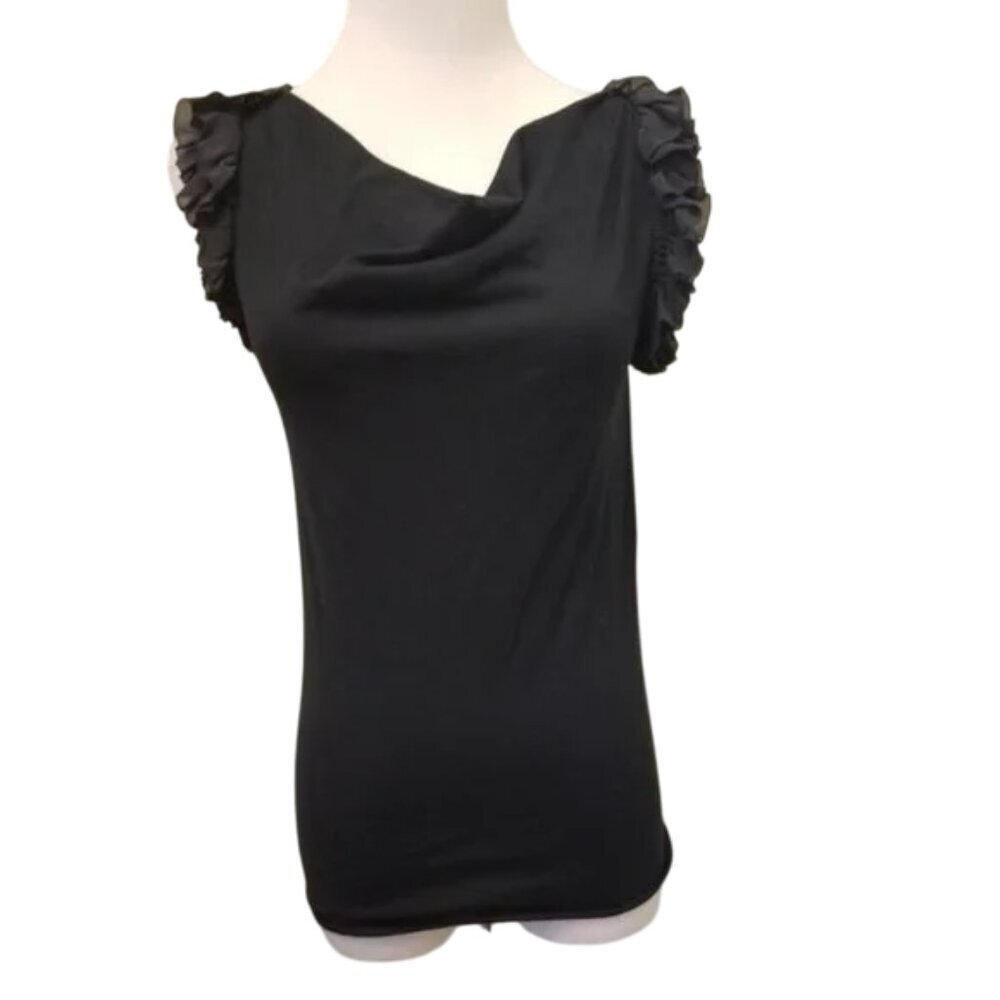 Banana Republic ruffled sleeve & buttons sleeveless tank top size XS (X20)